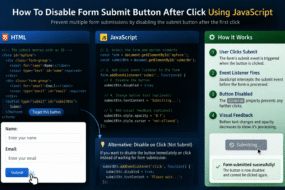 How To Disable Form Submit Button After Click Using JavaScript