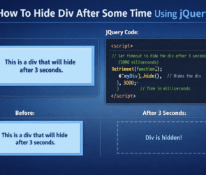 How To Hide Div After Some Time Using jQuery