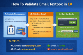 How To Validate Email Textbox In C#?
