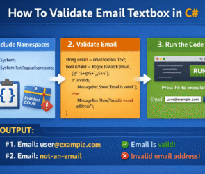 How To Validate Email Textbox In C#?