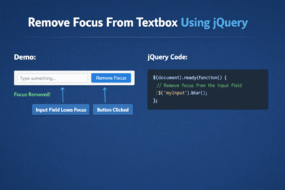 Remove Focus From Textbox Using jQuery